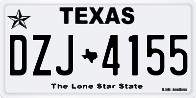 TX license plate DZJ4155