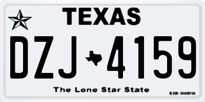 TX license plate DZJ4159