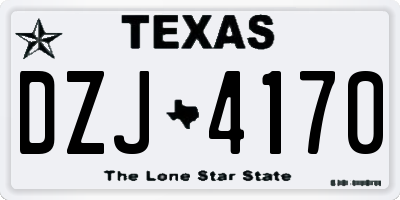 TX license plate DZJ4170