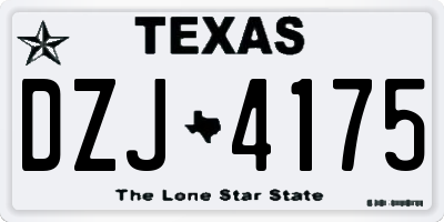 TX license plate DZJ4175