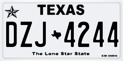 TX license plate DZJ4244
