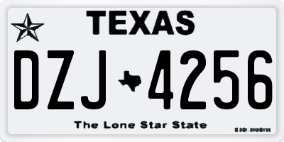 TX license plate DZJ4256