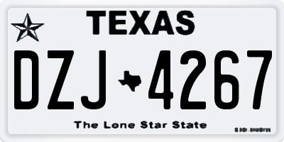 TX license plate DZJ4267