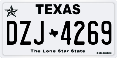 TX license plate DZJ4269