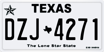 TX license plate DZJ4271