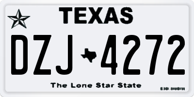TX license plate DZJ4272