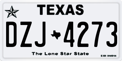TX license plate DZJ4273