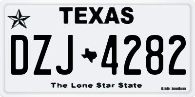 TX license plate DZJ4282