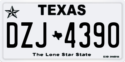 TX license plate DZJ4390