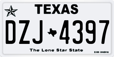 TX license plate DZJ4397