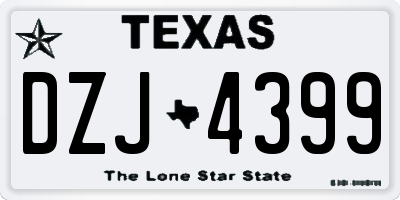 TX license plate DZJ4399
