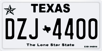 TX license plate DZJ4400