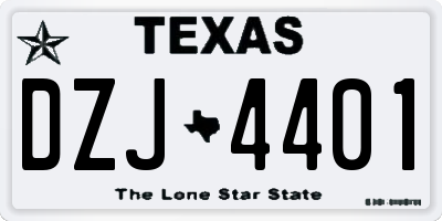TX license plate DZJ4401