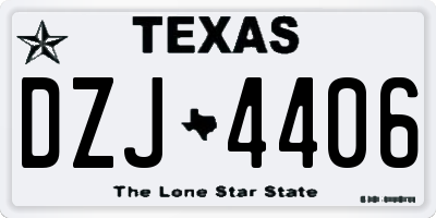 TX license plate DZJ4406