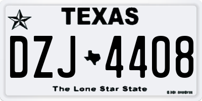 TX license plate DZJ4408