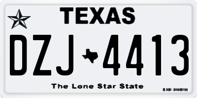 TX license plate DZJ4413