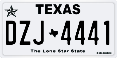 TX license plate DZJ4441