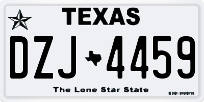 TX license plate DZJ4459