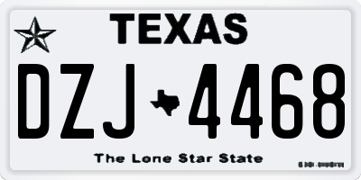 TX license plate DZJ4468