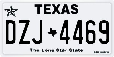 TX license plate DZJ4469