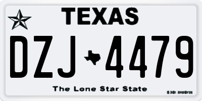 TX license plate DZJ4479