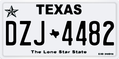 TX license plate DZJ4482