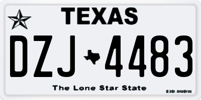 TX license plate DZJ4483