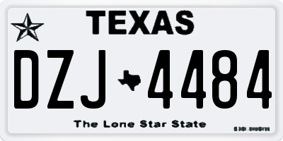 TX license plate DZJ4484