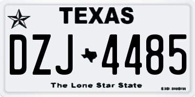 TX license plate DZJ4485