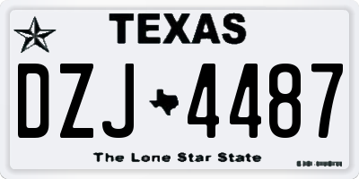 TX license plate DZJ4487