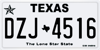 TX license plate DZJ4516