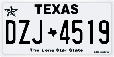 TX license plate DZJ4519