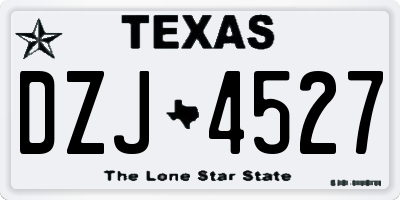 TX license plate DZJ4527