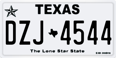 TX license plate DZJ4544