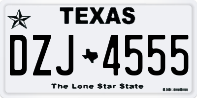 TX license plate DZJ4555