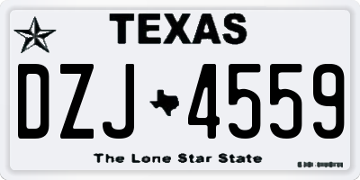 TX license plate DZJ4559