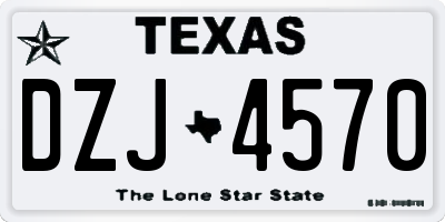 TX license plate DZJ4570