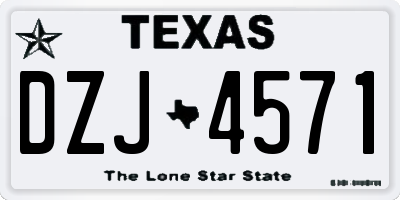 TX license plate DZJ4571