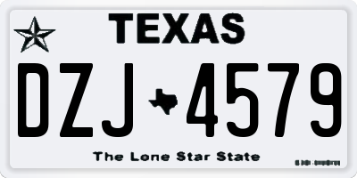 TX license plate DZJ4579