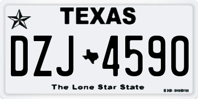 TX license plate DZJ4590