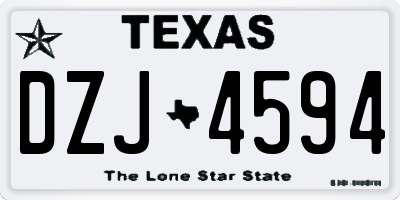 TX license plate DZJ4594