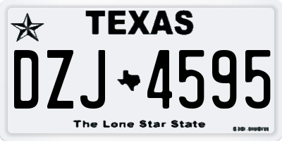 TX license plate DZJ4595