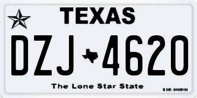 TX license plate DZJ4620