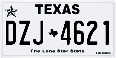TX license plate DZJ4621