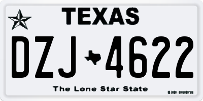 TX license plate DZJ4622