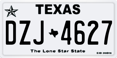TX license plate DZJ4627