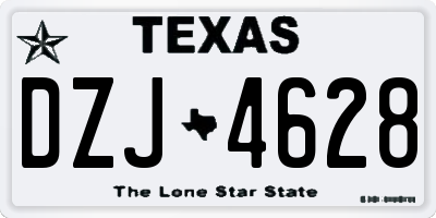 TX license plate DZJ4628