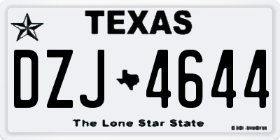 TX license plate DZJ4644