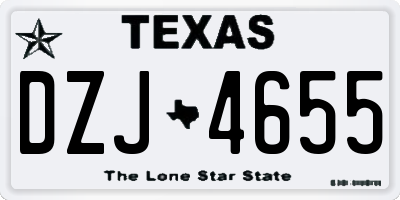 TX license plate DZJ4655