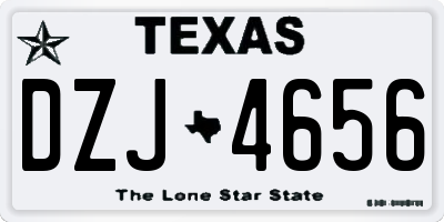 TX license plate DZJ4656